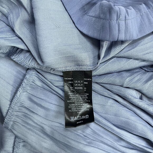 NWOT ANTHROPOLOGIE Ruffled Tiered Midi Dress In Blue Size XLP - Picture 10 of 13